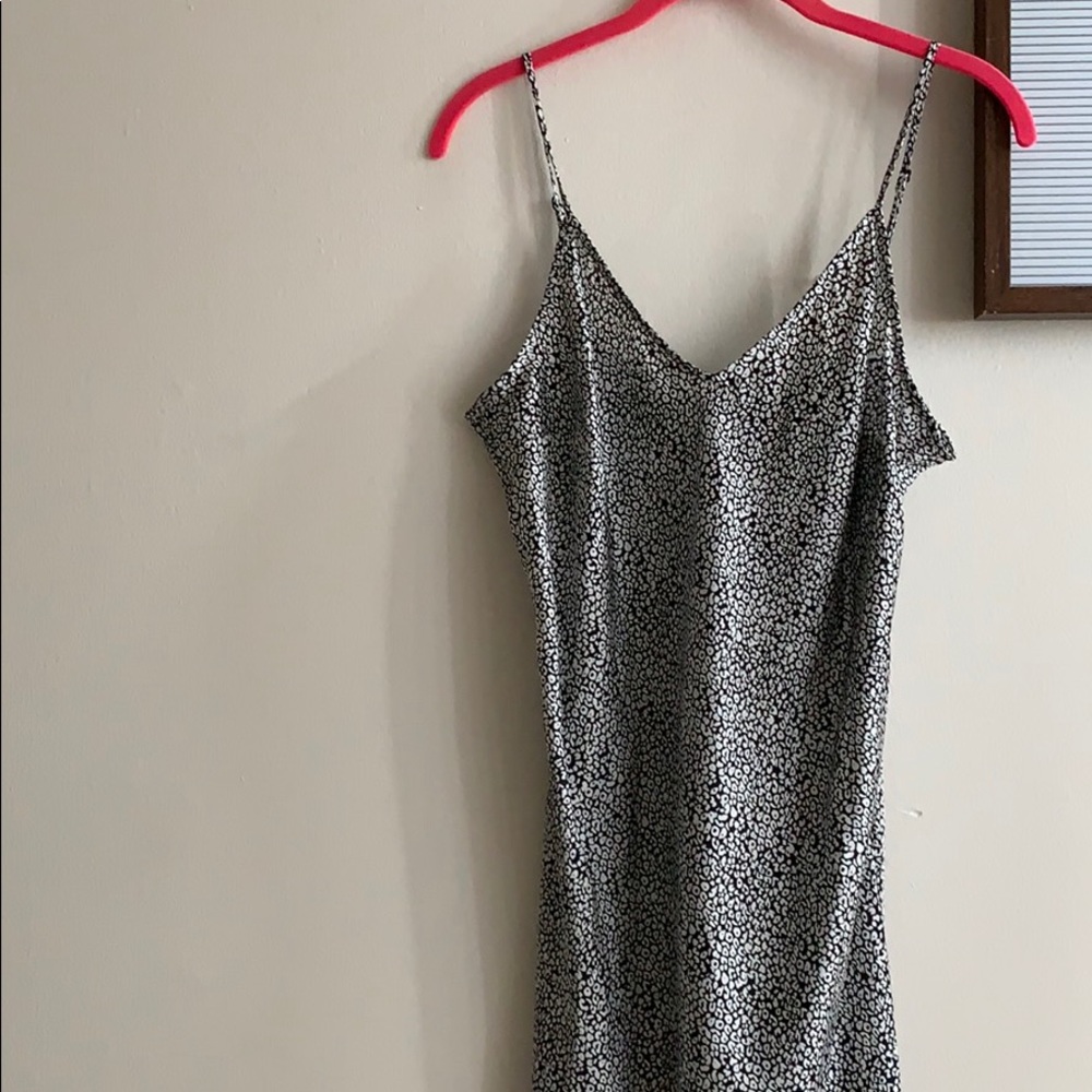 Midi Black and White leopard print dress
